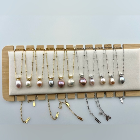 Stainless steel Christmas ornament design pearl necklace - Picture 5 of 6